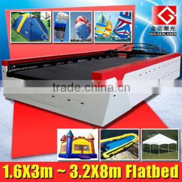Flatbed Laser Cutting for Tent/PVC Coated Fabric/Canvas/Oxford Cloth/Fiberglass