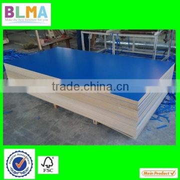 Blue melamine faced MDF board for making furniture