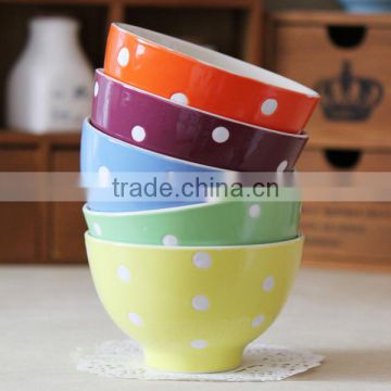 7'' Dot printing rice bowl dot printing soup bowl dot printing promotion bowl