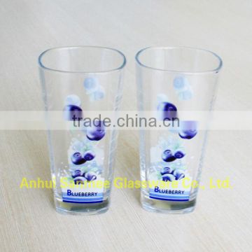 Special Printed Glass Drinking Set Colorful Glass Cups