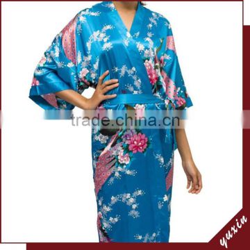 satin robe bath robe Custom made japan kimono robe 0609024