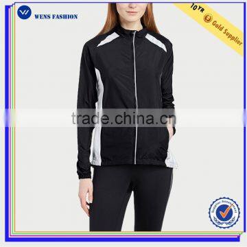 Factory Wholesale Sports Quick Dry Black And White Womens Jackets Custom