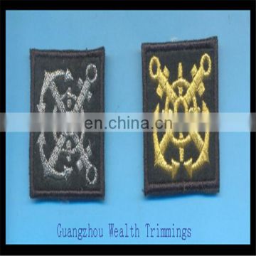 good quality customized embroidery patch,embroidery badges,embroidered patch of anchor