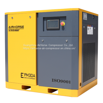 PMSM speed variable frequency control screw air compressor with inverter.