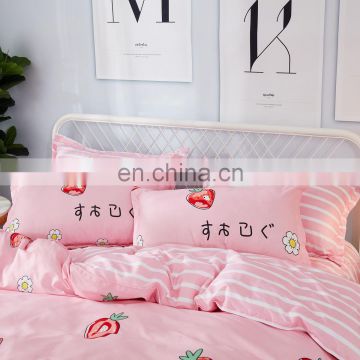 Household bedroom printed design sheets bed set 100% cotton floral sheet set