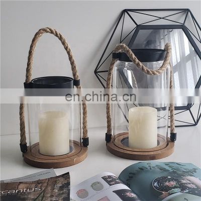 wholesale good quality hanging spring glass jar candle holders wedding decoration glass candle holder