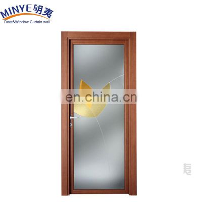 decorative PVC glass door PVC bathroom door interior