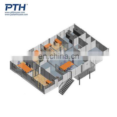 PTH  Detachable combined container office  high quality Prefabricated Container House 20' 40'