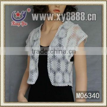 fashionable cotton sleeveless women crochet lace vest