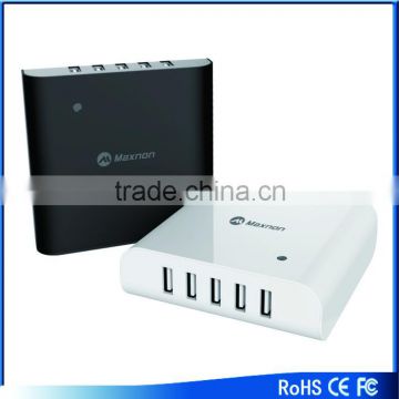 New arrival 40W 8A 5ports multi usb charger, usb charger with Smart IC and 1.2m US/UK/AU/EU power cord