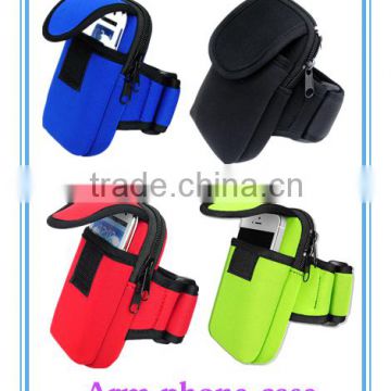 Portable neoprene sport running arm bag for cellphone