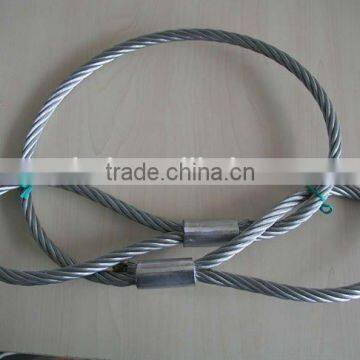 Lifting Slings Galvanized Steel WIre Rope 7x7 Slings With Steel Wire Rope Fittings