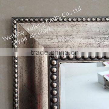 Bulk wholesale cheap large size wide border ps plastic framed wall mirror