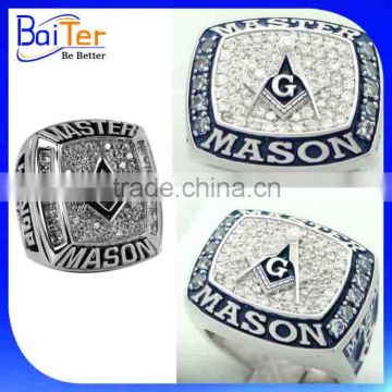 Quality Customized Master Mason Masonic Championship Ring, Masonic Knights Templar Ring, Men's Masonic Championship Ring