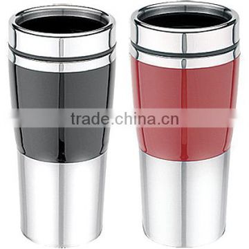 2014 new design hot sale double wall stainless steel custom printed coffee mugs