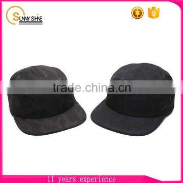 China High Quality Blank Flat Short Brim 5 Panel Cap And Hat Wholesale