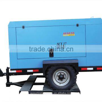 SCY37 AUGUST portable diesel enging rotary air screw compressor