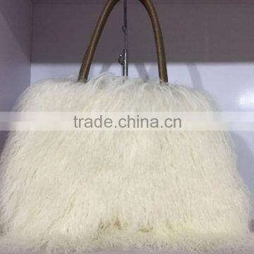 wholesale price woolen fur women bags 2015