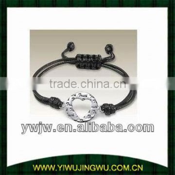 2015 new fashionable jewelry adjustable friendship heart bracelet (JW-G3062)