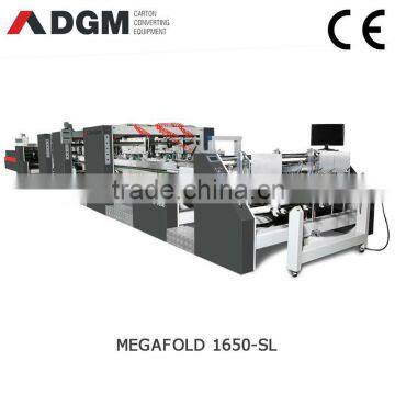 MEGAFOLD 1650 automatic corrugated carton box folder gluer machine