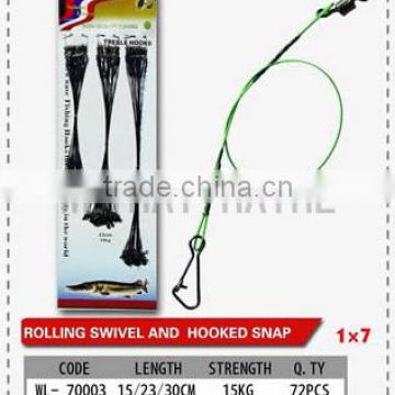 super strong wire leader 1x7 stainless steel wire trace set 72pcs