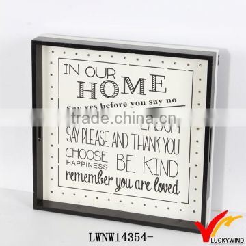 inspirational sayings antique wall plaque hanger with LED