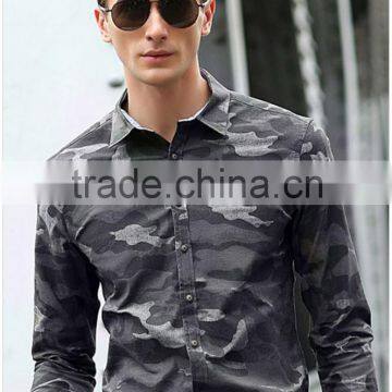 Men's casual camouflage shirt