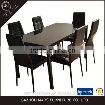 2016 Popular Cheap Best Quality 1+6 Glass Dining Table Set