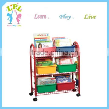 Drawer style steel material 3 Layers movable storage shelving