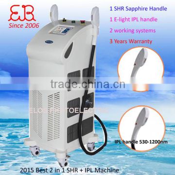 2015 Popular Hair Removal IPL SHR with insert filters