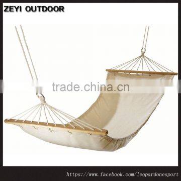 Swing Canvas Hammock Patio Camping Sleeping Bed Wooden White Color