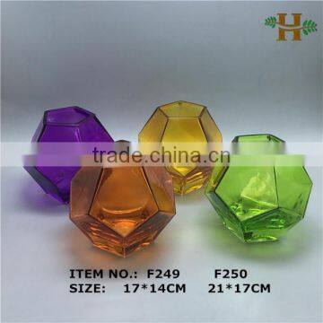 round polygon ball glass vase wholesale