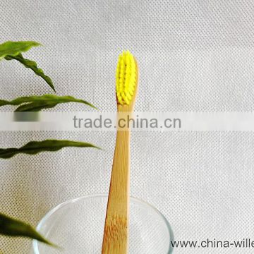 color bristle bamboo handle toothbrush