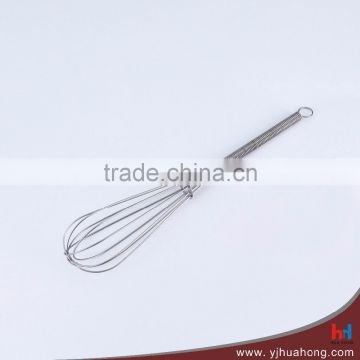 stainless steel kitchen whisk tools egg beater with spring handle (HEW-14)