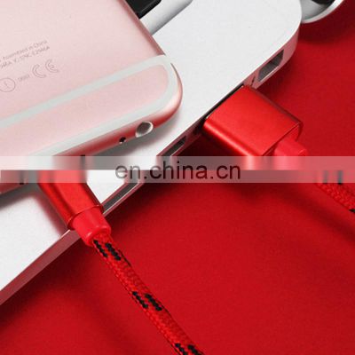 Fabric Data Line Fast Charging Line Phone Charger Usb Charging Nylon 1M Micro Usb Type-C Ios Cable 3 In1 Mobile Phone Data Line