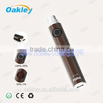 2014 high quality electronic cigarette haka ego passthrough battery