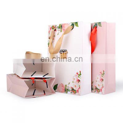 Custom Printed Paper Clothing Luxury Customer Retail Shopping Bags With Logo