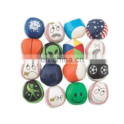 2021 New Best Quality Artificial Sand Filling hand stitched Children Stuffed 8 panels hacky sack