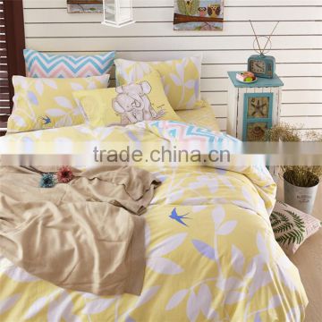 Professional manufacture 40s bedding set 128*68 pigment printing cotton flat sheet sets whole home comforter sets