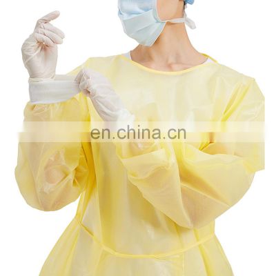 Level 2 Disposable Isolation gowns PP PE surgical medical gown non woven fabric insolation gown