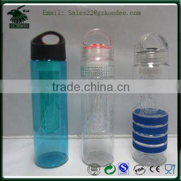 plastic drinking water bottle with fruit infuser