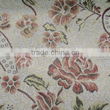 Jacquard flowers pattern cotton&polyester fabric B522-W