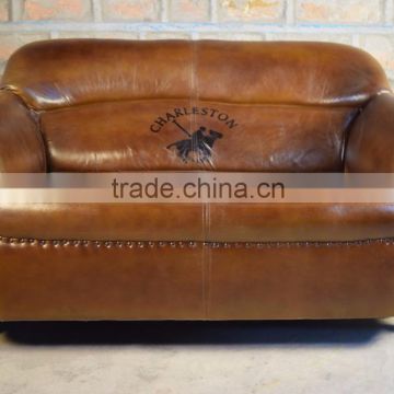 Two Seater Leather Sofa ,Vintage industrial Furniture jodhpur ,