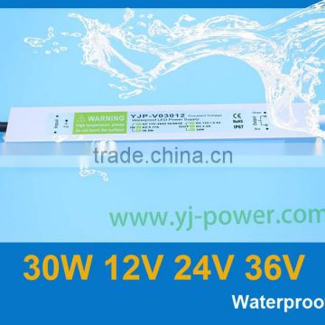 30w led driver 12v waterproof YJP - V03012 approved RoHS,CE-EMC,CE-LVD,IP67