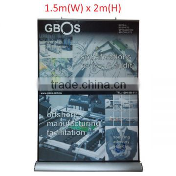 silver luxury folding roll up stand for trade show