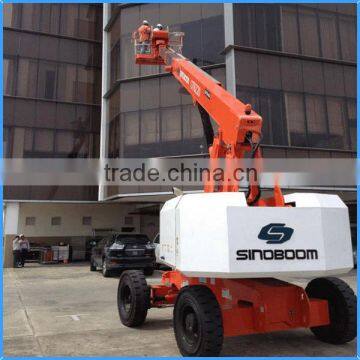 Building cleaning equipment 20m telescopic boom working platform,steel engineering aerial work platform