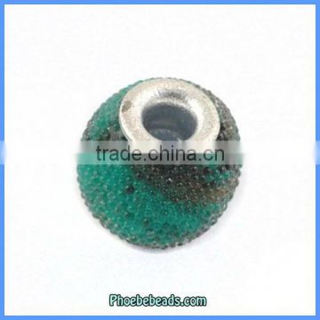 Wholesale Turquoise & Black Indonesia Round Jewelry Resin Beads PCB-M100545