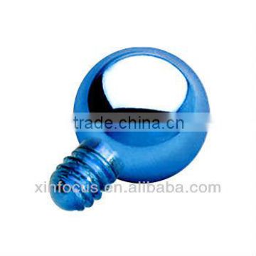 3mm Blue Anodized Titanium Ball Dermal Top body piercing accessories