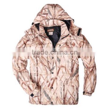 Custom waterproof hooded camo hunting suit