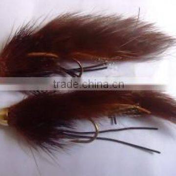Cone Head Bunny Muddler Brown Streamer trout flies
